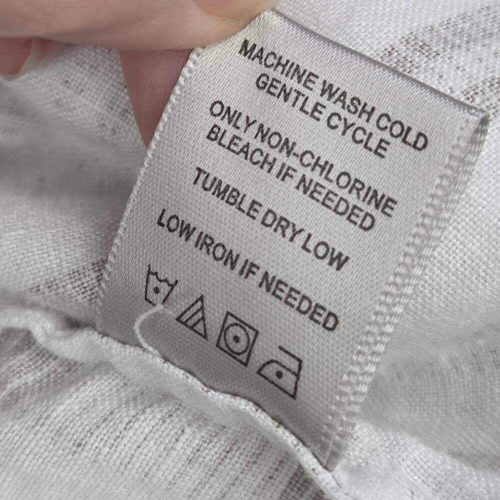 John Mark Popover Linen Tunic White Womens 2XL Boho Summer - Picture 7 of 11